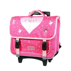 BAGTROTTER Cartable à roulettes 38 cm Phileas Rose Danseuses