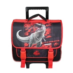 BAGTROTTER Cartable à roulettes 38 cm Jurassic World Dinosaure Noir