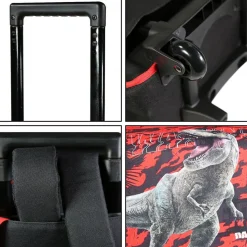 BAGTROTTER Cartable à roulettes 38 cm Jurassic World Dinosaure Noir
