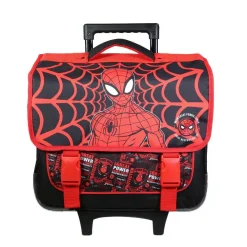 BAGTROTTER Cartable à roulettes 38 cm Spider-Man Noir