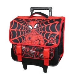 BAGTROTTER Cartable à roulettes 38 cm Spider-Man Noir
