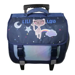 Bagtrotter Cartable à roulettes 38 cm Lili Lou Bleu