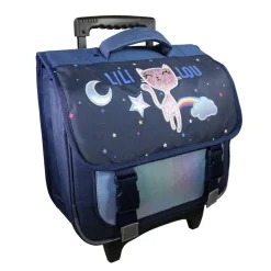 Bagtrotter Cartable à roulettes 38 cm Lili Lou Bleu