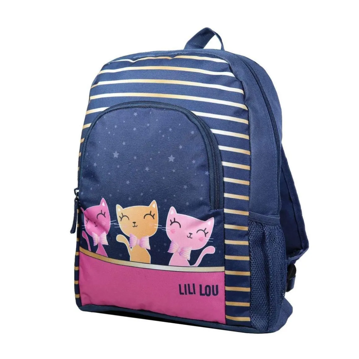 BAGTROTTER Sac à dos 37 cm avec poche Lili Lou Chat Bleu