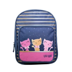 BAGTROTTER Sac à dos 31 cm avec poche maternelle Lili Lou Chat Bleu