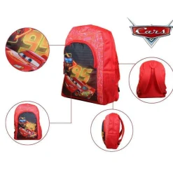 BAGTROTTER Sac à dos 37 cm avec poche Disney Cars Rouge
