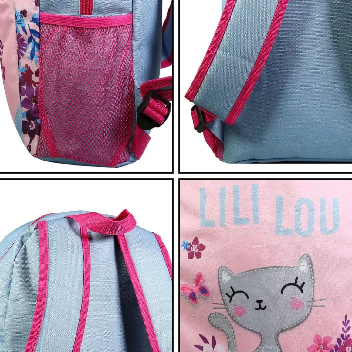 BAGTROTTER Sac à dos 37 cm avec poche Lili Lou Rose