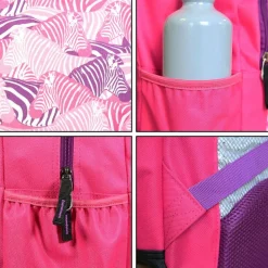 BAGTROTTER Sac à dos 2 compartiments Phileas Rose Zèbre