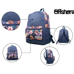 BAGTROTTER Sac à dos 1 compartiment Offshore Hibiscus Fleurs Multicolore