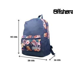 BAGTROTTER Sac à dos 1 compartiment Offshore Hibiscus Fleurs Multicolore