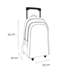 BAGTROTTER Sac à dos à roulettes Offshore Bleu Voiture