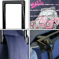 BAGTROTTER Sac à dos à roulettes Offshore Bleu Voiture