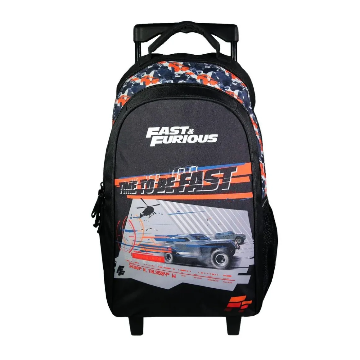 BAGTROTTER Sac à dos à roulettes Fast And Furious Noir