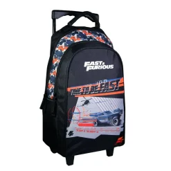 BAGTROTTER Sac à dos à roulettes Fast And Furious Noir