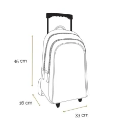 BAGTROTTER Sac à dos à roulettes Offshore Beige Van & Surf