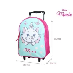 BAGTROTTER Sac à dos à roulettes 31 cm Disney Marie Les Aristochats Vert
