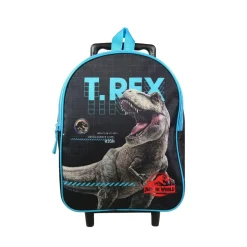 BAGTROTTER Sac à dos à roulettes 31 cm maternelle Jurassic World Noir T-Rex