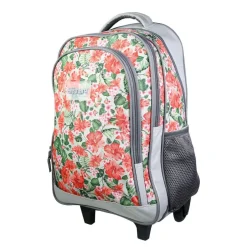 BAGTROTTER Sac à dos à roulettes Offshore Grise Fleurs