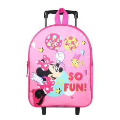 BAGTROTTER Sac à dos à roulettes 31 cm maternelle Disney Minnie Rose Fun