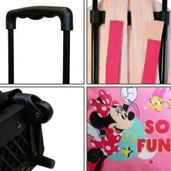 BAGTROTTER Sac à dos à roulettes 31 cm maternelle Disney Minnie Rose Fun