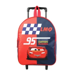 BAGTROTTER Sac à dos à roulettes 31 cm maternelle Disney Cars Rouge et bleu