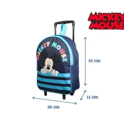 BAGTROTTER Sac à dos à roulettes 31 cm Disney Mickey Bleu