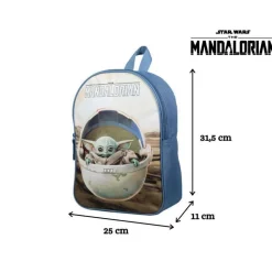 BAGTROTTER Sac à dos gouter maternelle 31 cm Baby Yoda Disney Star Wars / The Mandalorian Beige