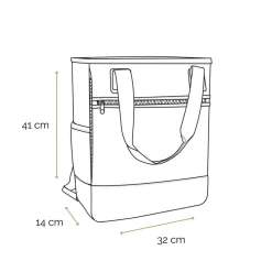 BAGTROTTER Sac 3 en 1 : sac à dos, sac shopping et yoga Offshore Bleu Bulles