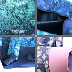 BAGTROTTER Sac 3 en 1 : sac à dos, sac shopping et yoga Offshore Bleu Bulles