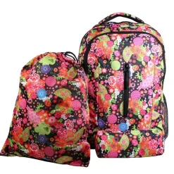 BAGTROTTER Set de sac à dos, sac gym et trousse Bagtrotter Multicolore Fleurs japonaises