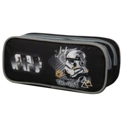 BAGTROTTER Trousse scolaire 2 compartiments Disney Star Wars Noire