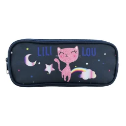 Bagtrotter Trousse scolaire 2 compartiments Lili Lou Bleu