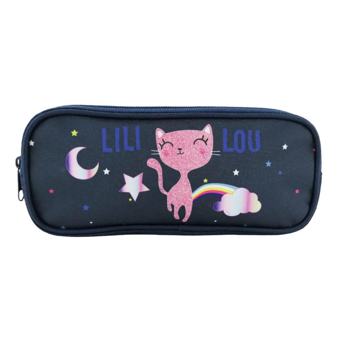 Bagtrotter Trousse scolaire 2 compartiments Lili Lou Bleu