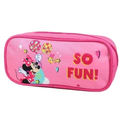 BAGTROTTER Trousse scolaire rectangulaire Disney Minnie Rose Fun