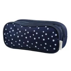 BAGTROTTER Trousse scolaire 2 compartiments Phileas Bleue Étoiles