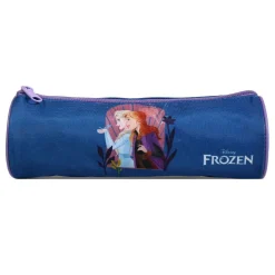 BAGTROTTER Trousse scolaire ronde Disney La Reine des Neiges Frozen Bleue