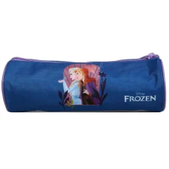 BAGTROTTER Trousse scolaire ronde Disney La Reine des Neiges Frozen Bleue