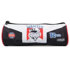 BAGTROTTER Trousse scolaire ronde Vorax Noire Tigre