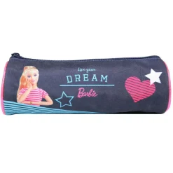 BAGTROTTER Trousse scolaire ronde Barbie Bleue