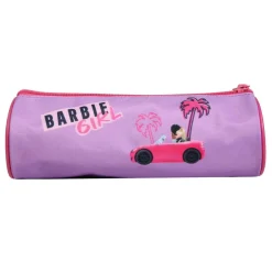 BAGTROTTER Trousse scolaire ronde Barbie Violette Palmiers