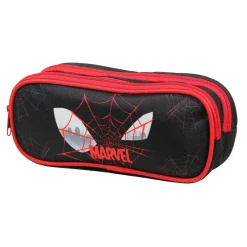 BAGTROTTER Trousse scolaire 2 compartiments Marvel Spider-Man Noire