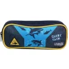 BAGTROTTER Trousse scolaire 2 compartiments Vorax Bleue Requins