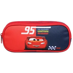 BAGTROTTER Trousse scolaire 2 compartiments Disney Cars Rouge et bleu