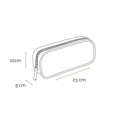 BAGTROTTER Trousse scolaire rectangulaire Kids Noire Panda