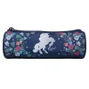 BAGTROTTER Trousse scolaire ronde Cybel Cheval Licorne Bleue