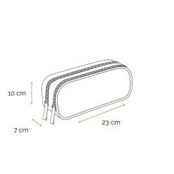 BAGTROTTER Trousse scolaire 2 compartiments Lili Lou Bleue