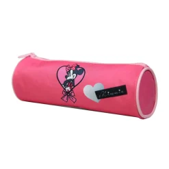 BAGTROTTER Trousse scolaire ronde Minnie Rose Noeud