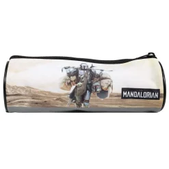 BAGTROTTER Trousse scolaire ronde Disney Star Wars / The Mandalorian Grise