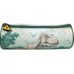 BAGTROTTER Trousse scolaire ronde Jurassic World Verte Dinosaure