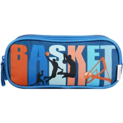BAGTROTTER Trousse scolaire 2 compartiments Phileas Bleu Basket